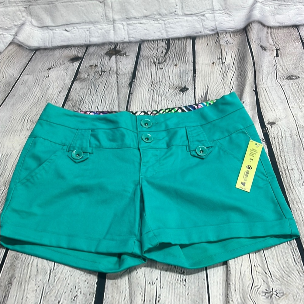Copper Key Stylish Teal Women's Shorts NWT